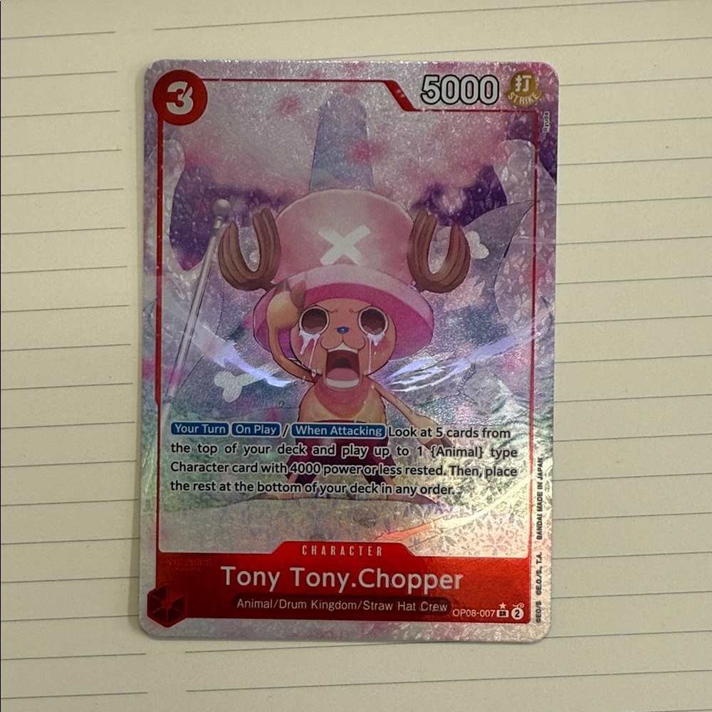 Onepiece Card Game - Pink and Red Tony Tony Chopper Card